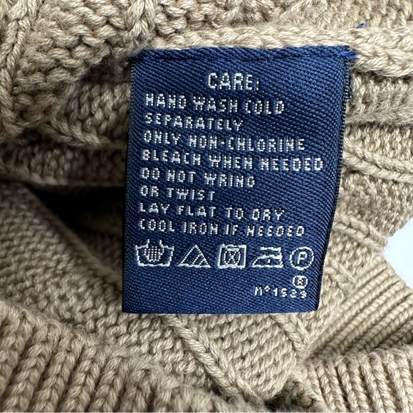 Ralph Lauren sport Camel Cable Knit Cardigan size L NWOT - Picture 6 of 7